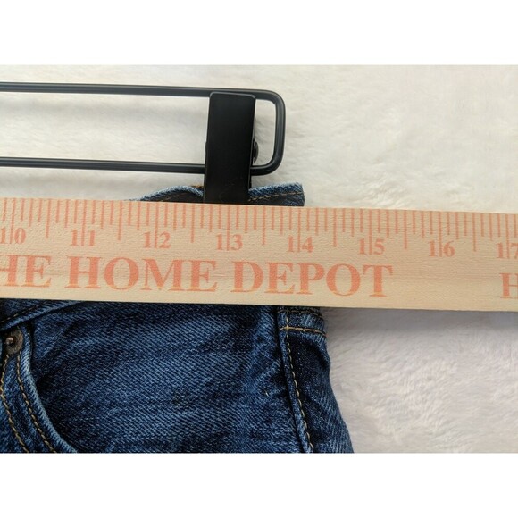 Levis 501 Distressed Cutoff Denim Shorts Cherry Patch Button Fly Size 25 - Picture 5 of 16